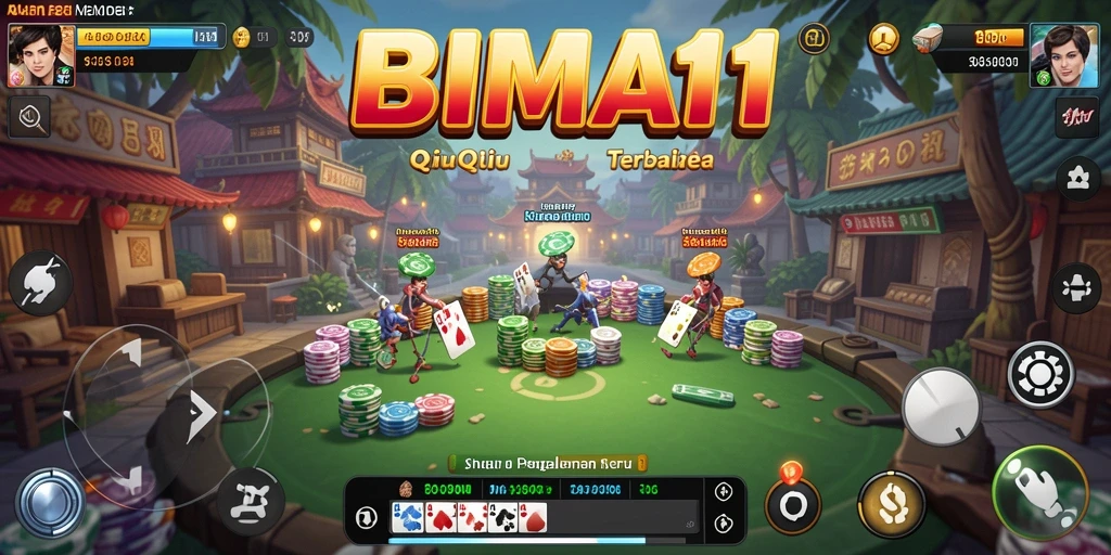 Tampilan gameplay QiuQiu yang seru di BIMA11.