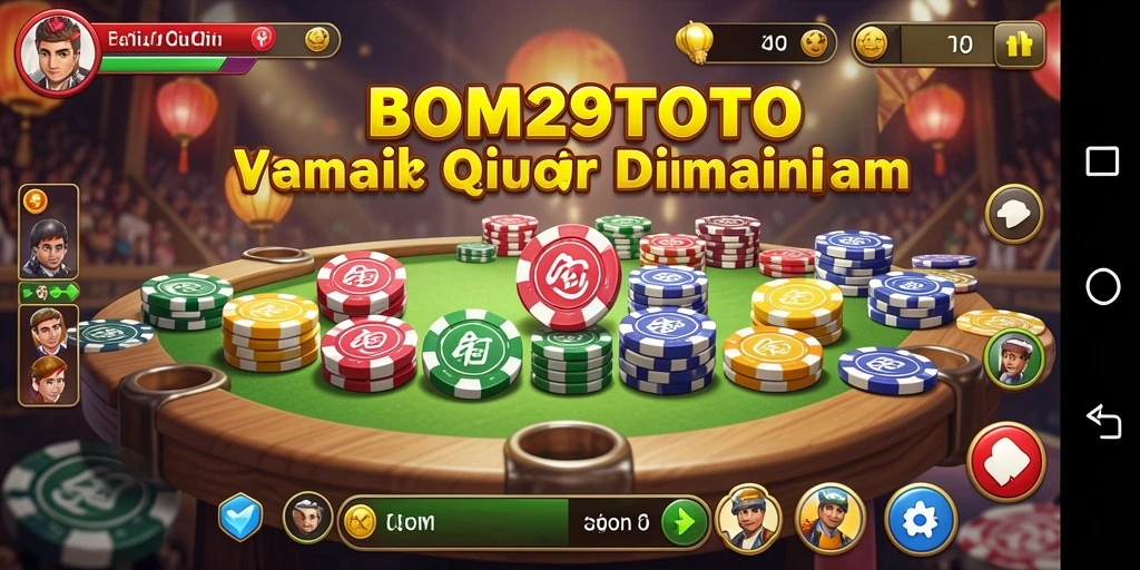 Tampilan gameplay seru dalam game QiuQiu BOM29TOTO.
