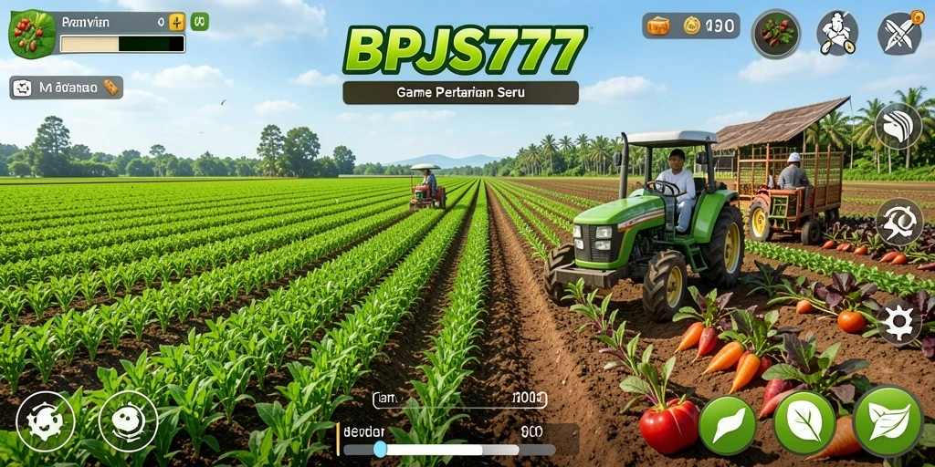 Tampilan screenshot gameplay BPJS777 dengan suasana pertanian yang indah.
