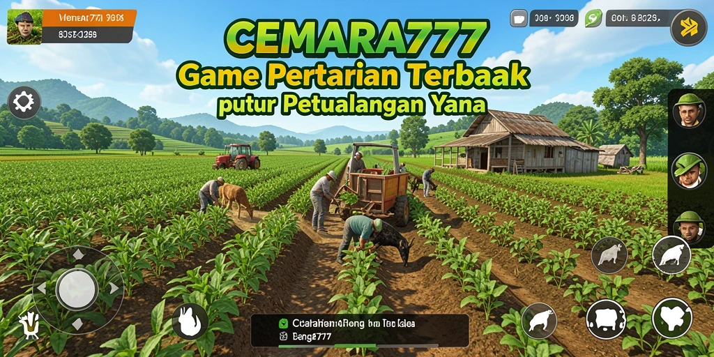 Screenshot CEMARA777 menampilkan aktivitas berkebun yang seru dan interaktif.