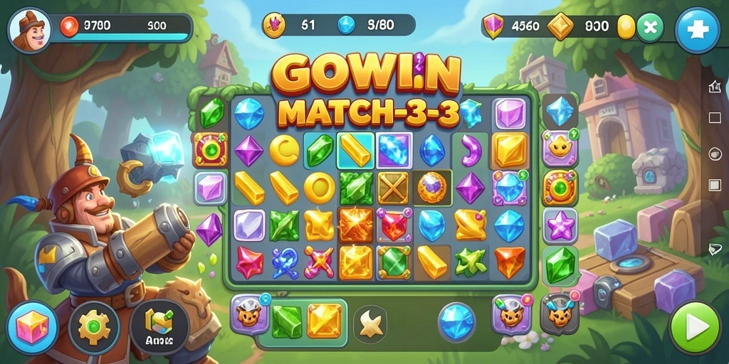Tampilan gameplay GOWIN yang seru dan penuh warna.