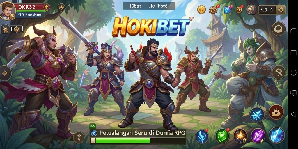 Tampilan gameplay HOKIBET yang menakjubkan dalam petualangan RPG.