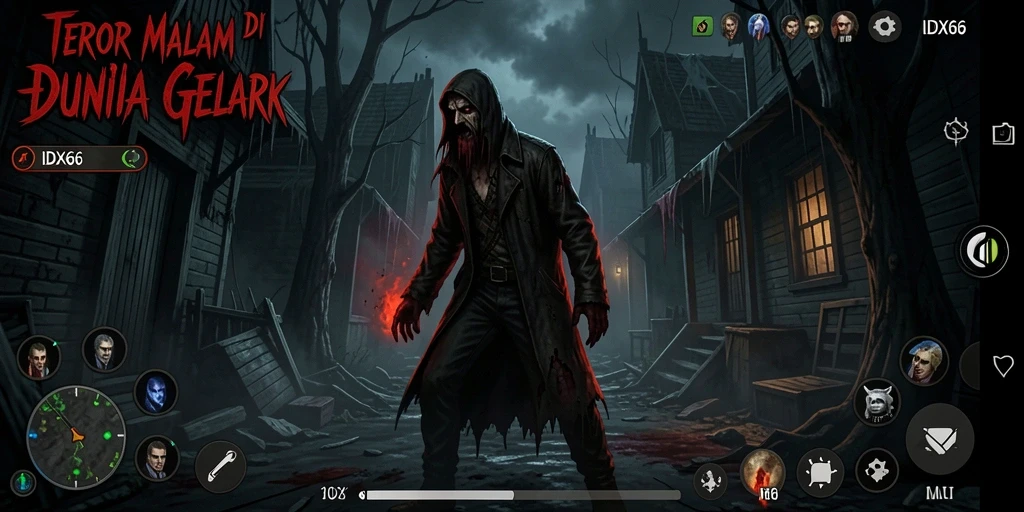 Gameplay <strong>IDX66</strong> menampilkan suasana horor yang menegangkan dan menakutkan.