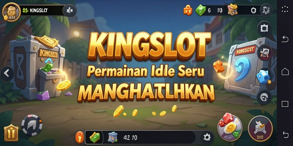 Screenshot gameplay KINGSLOT menampilkan pengalaman bermain game Idle yang menyenangkan.
