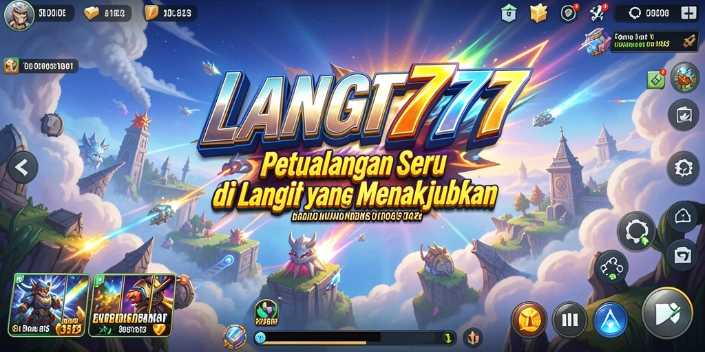 Screenshot gameplay <strong>LANGIT777</strong> menampilkan petualangan menakjubkan di langit.
