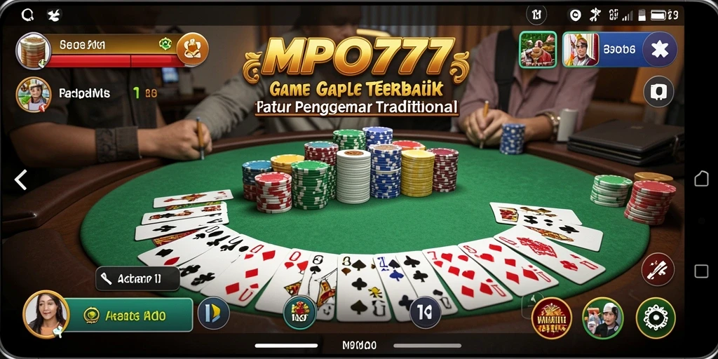 Tangkapan layar MPO777 menampilkan gameplay Gaple yang seru dan interaktif.