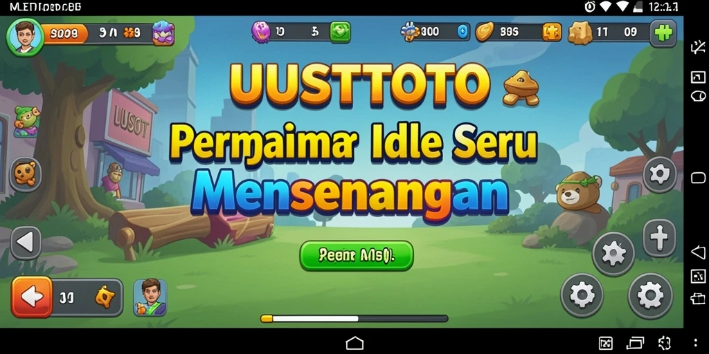 Tangkapan layar gameplay UUSTOTO yang menunjukkan aksi Idle seru.